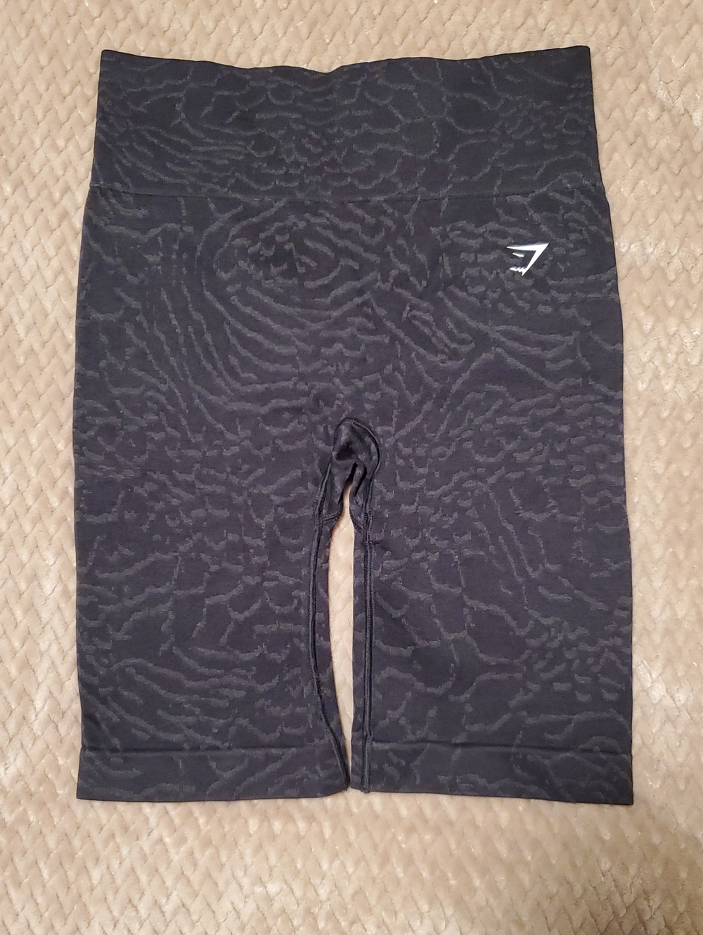 Gymshark Black Textured High-Waist Training Shorts